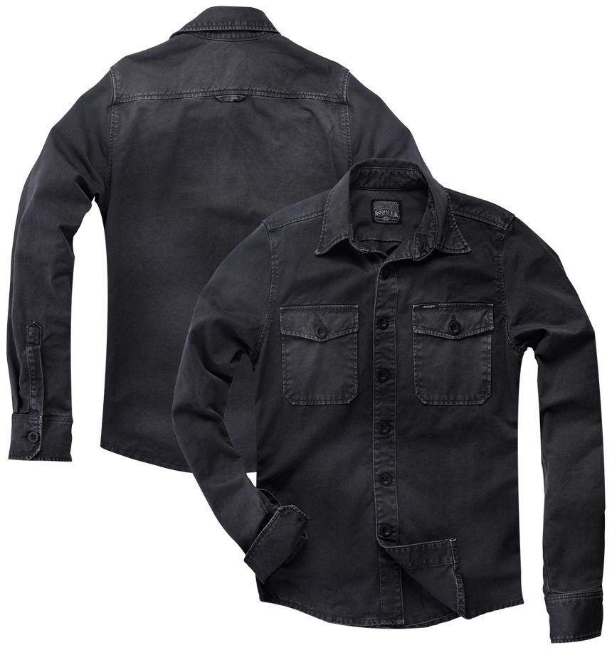 Рубашка мотоциклетная Rokker Worker, черный рубашка мотоциклетная rokker carson черно белый