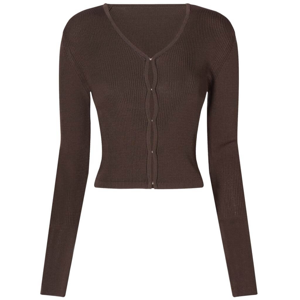 

Кардиган Low Classic Hook Slim, темно-коричневый