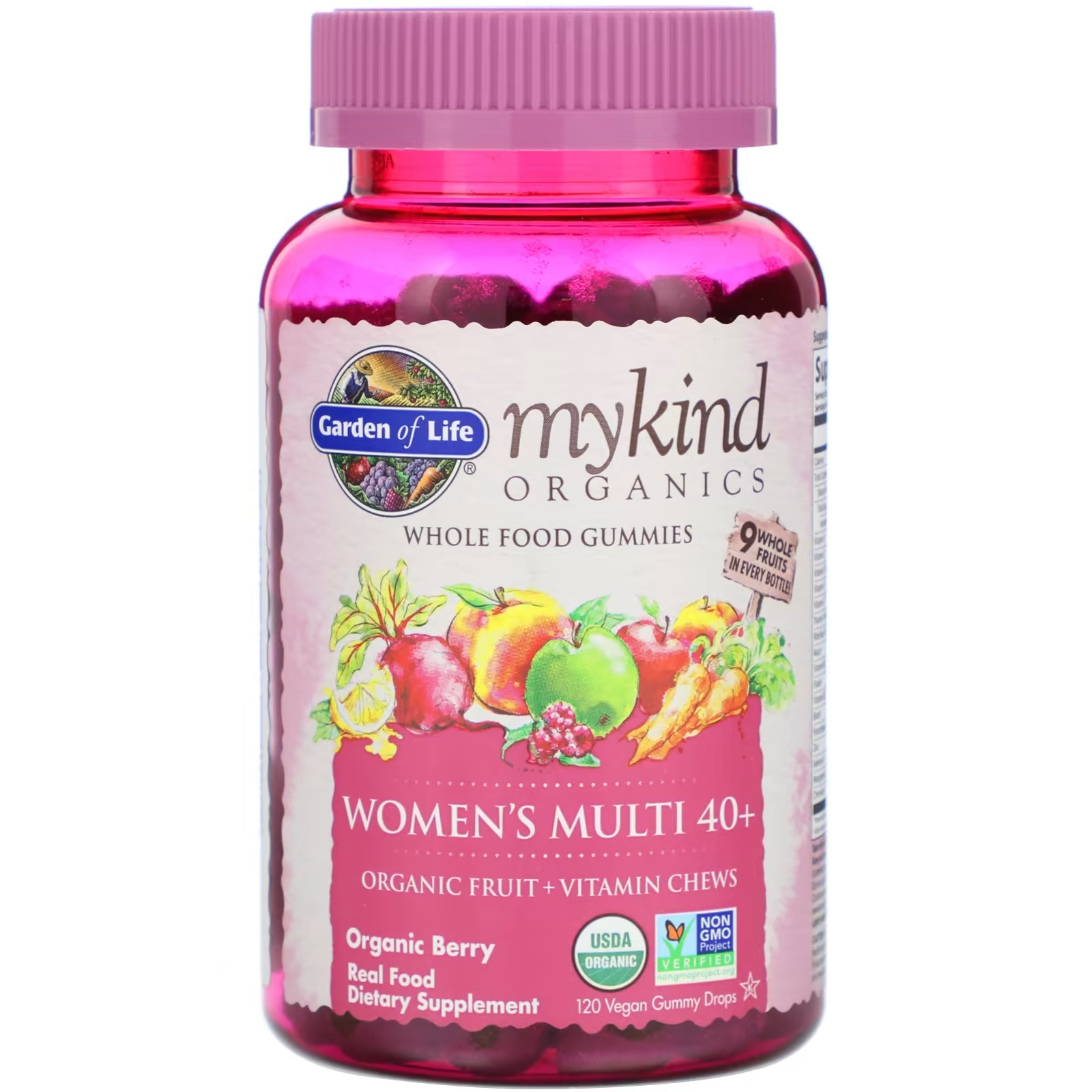 Мультивитамины для Женщин в Возрасте от 40 лет Garden of Life MyKind  Organics, ягоды, 120 конфет – заказать из-за границы с доставкой в  «CDEK.Shopping»