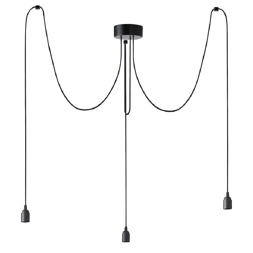 Потолочный светильник Ikea Bengtsbol 3 LED, черный