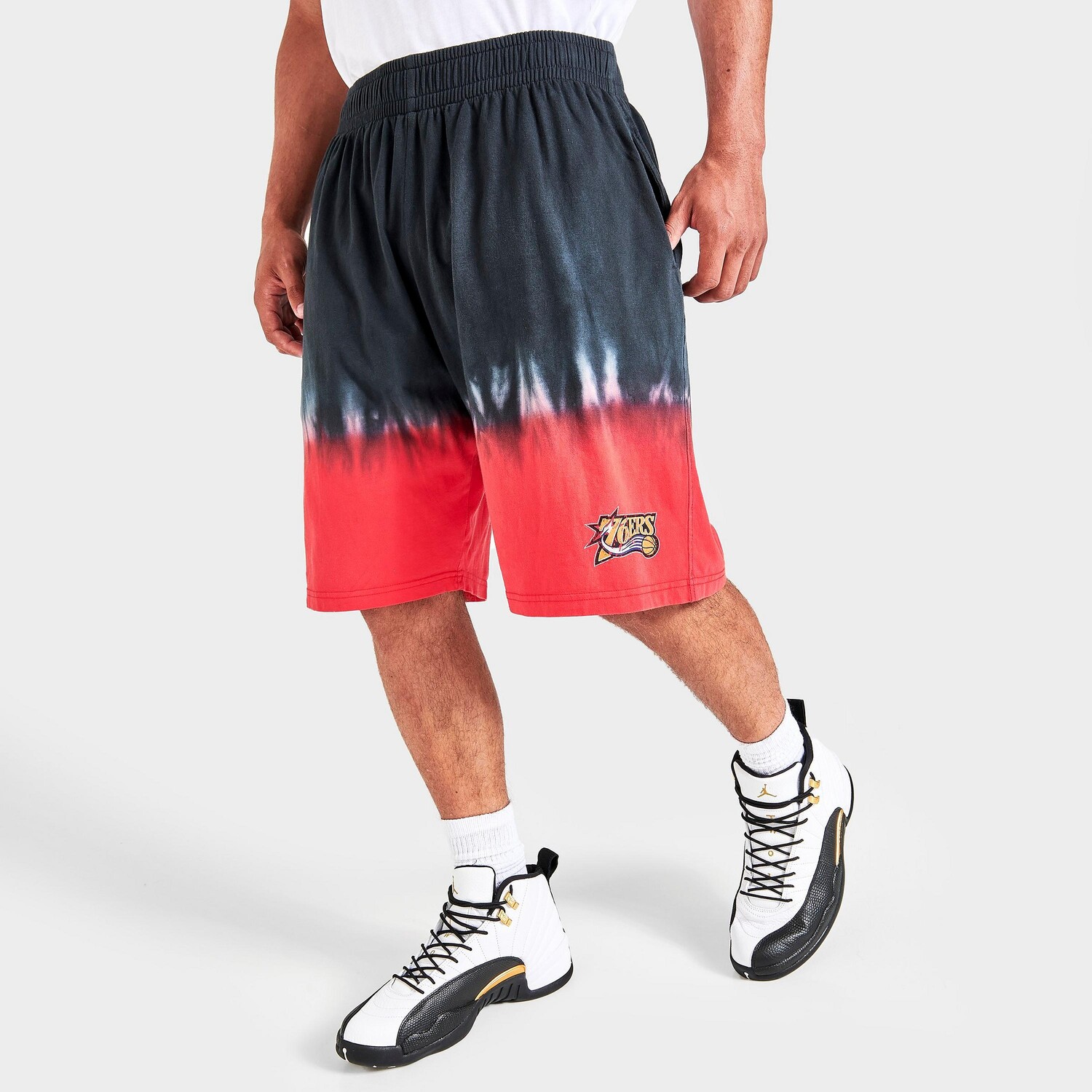 

Мужские флисовые шорты Mitchell & Ness Philadelphia 76ers NBA Tie-Dye, черный