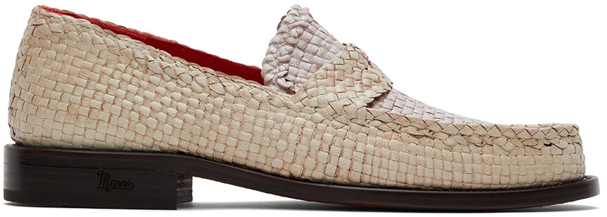 

Кожаные плетеные лоферы Off-White Marni