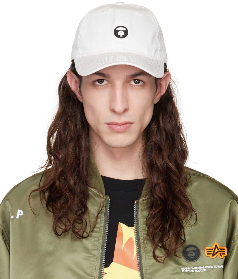 

Белая кепка с логотипом AAPE by A Bathing Ape