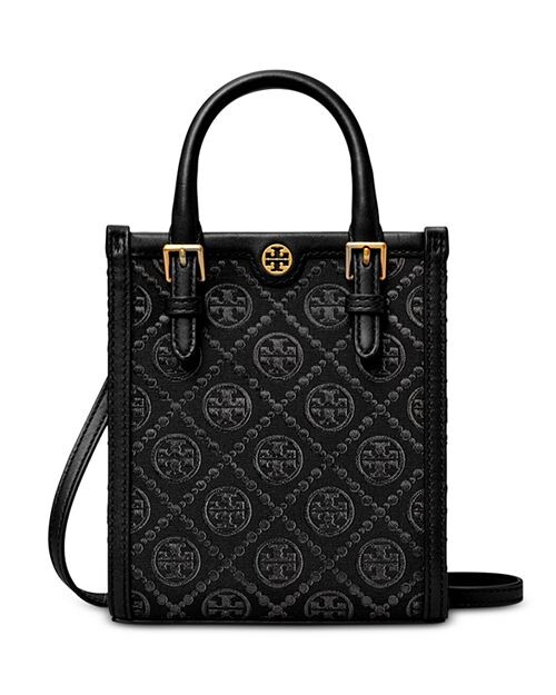 

Маленькая сумка-тоут с монограммой T Tory Burch, цвет Black