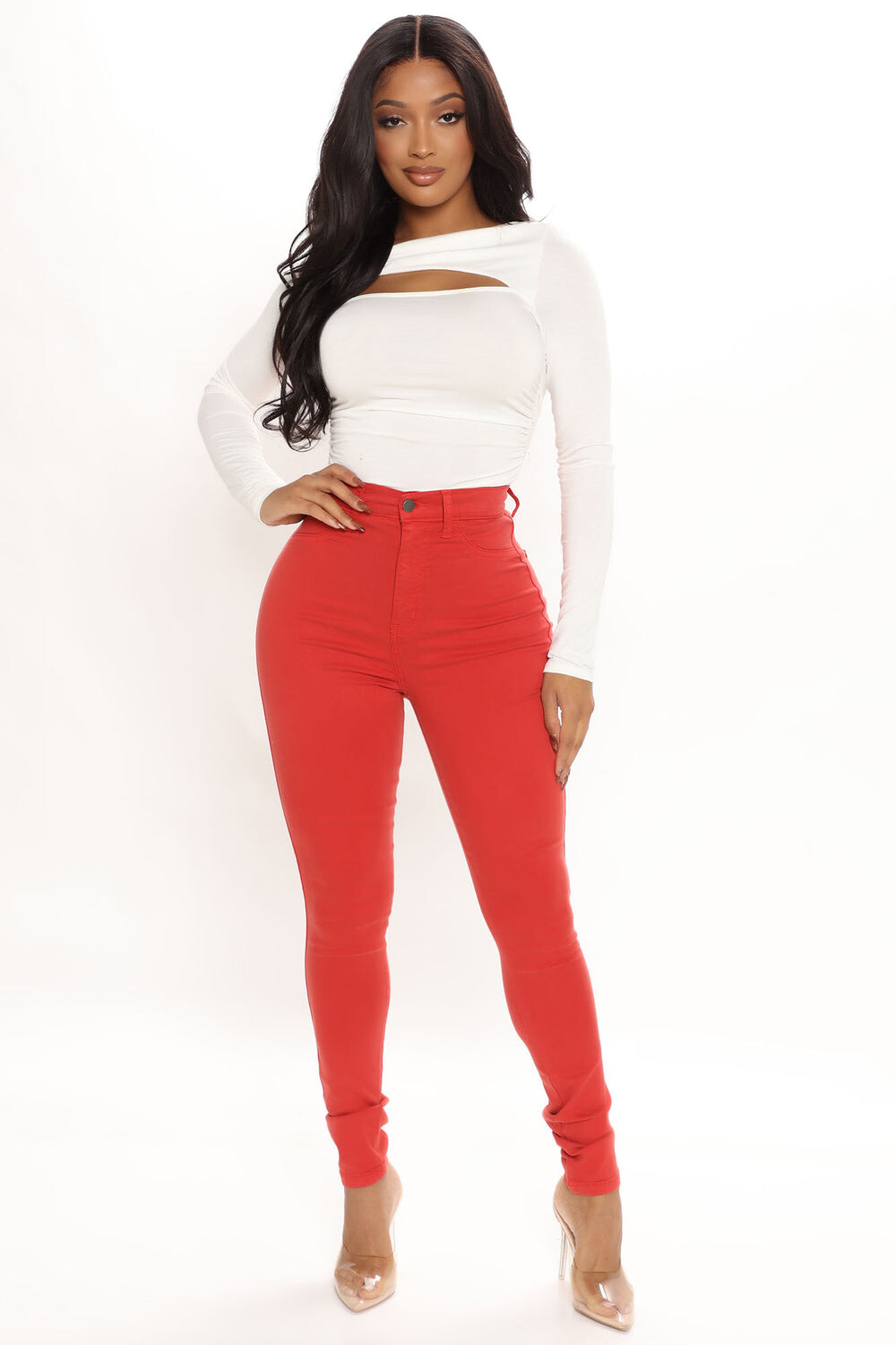 

Джинсы скинни Fashion Nova P88, ржавчина