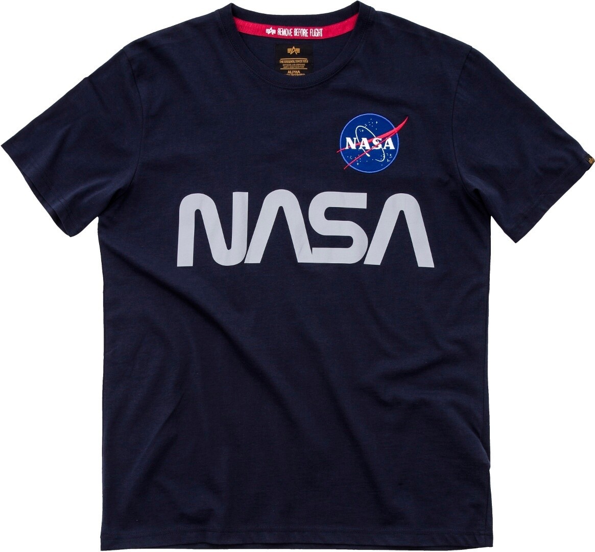 

Футболка Alpha Industries NASA Reflective, темно-синяя