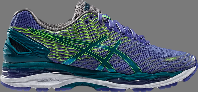 Лимитированные кроссовки gel nimbus 18 lite-show 'blue iris deep green' Asics, синий - фото