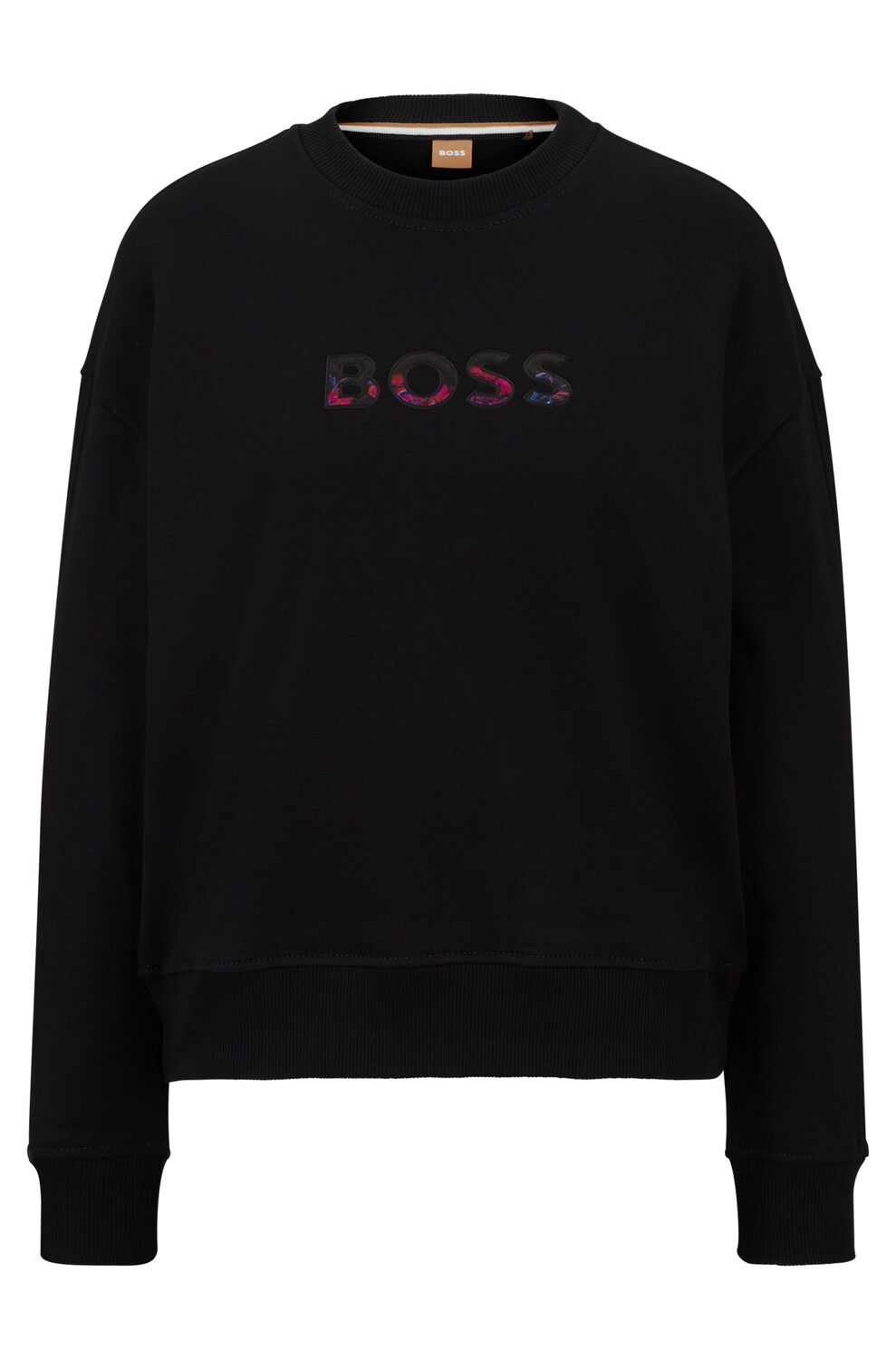 

Свитшот Boss Relaxed-fit Cotton-blend With Logo Detail, черный