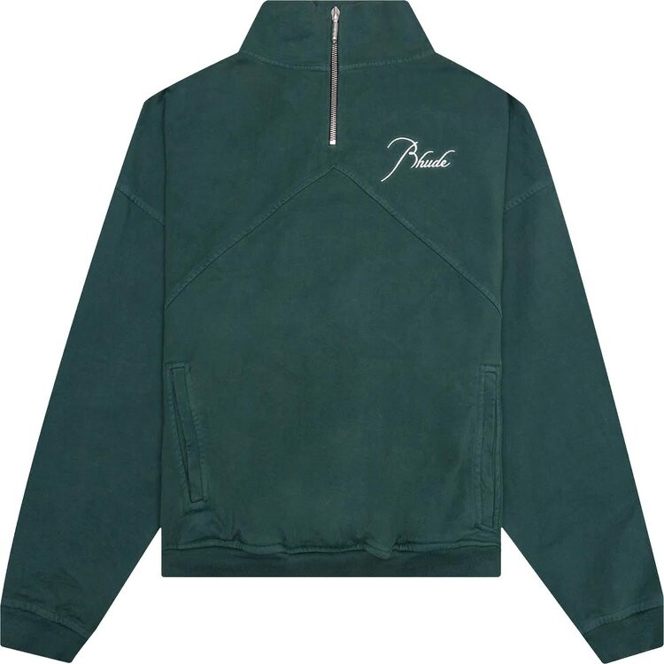 

Толстовка Rhude Quarter Zip 'Hunter Green', зеленый