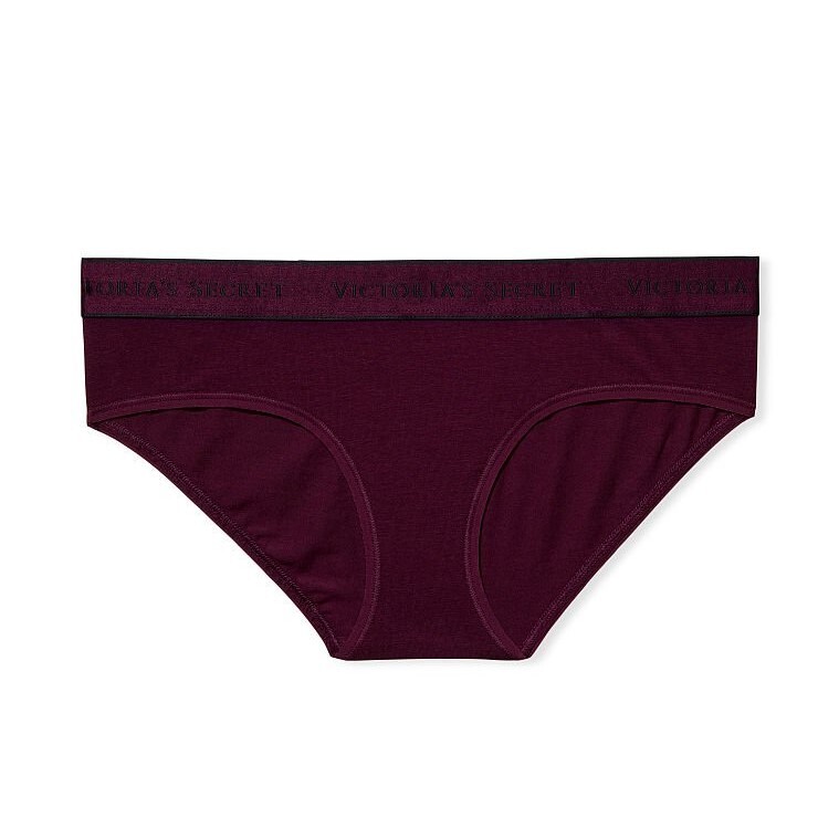 

Трусы Victoria's Secret Logo Cotton Hiphugger, бордовый