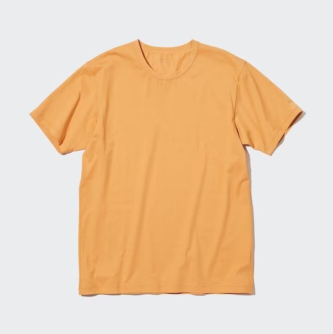 

Футболка хлопковая с круглым вырезом и короткими рукавами Uniqlo Airism Cotton Crew Neck Short Sleeved, желтый