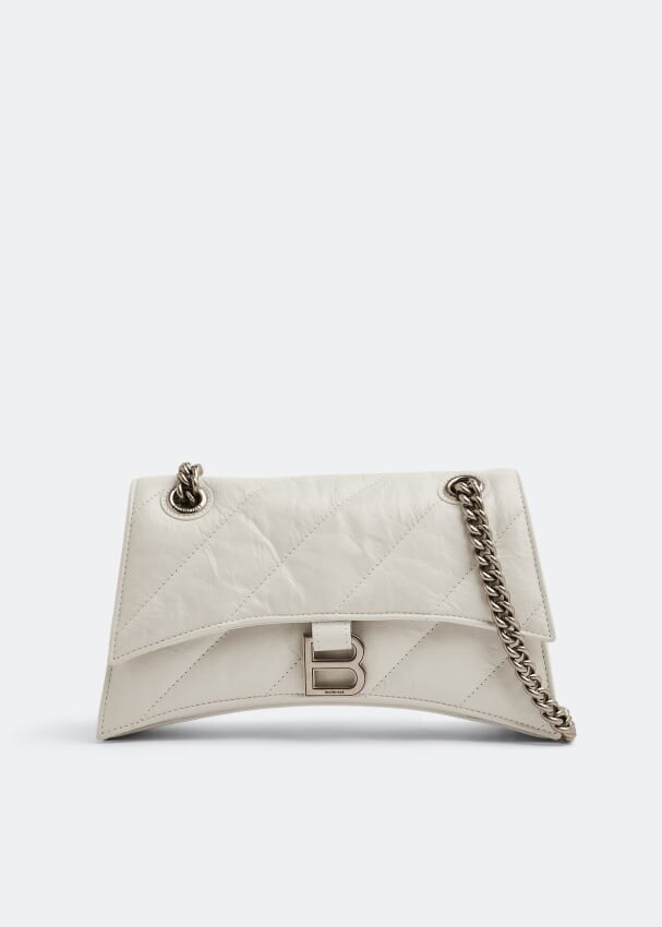 

Сумка BALENCIAGA Crush small chain bag, белый