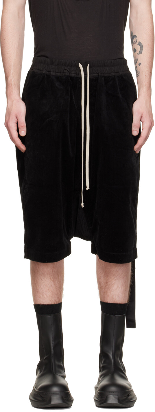 

Черные шорты с кулиской Rick Owens Drkshdw