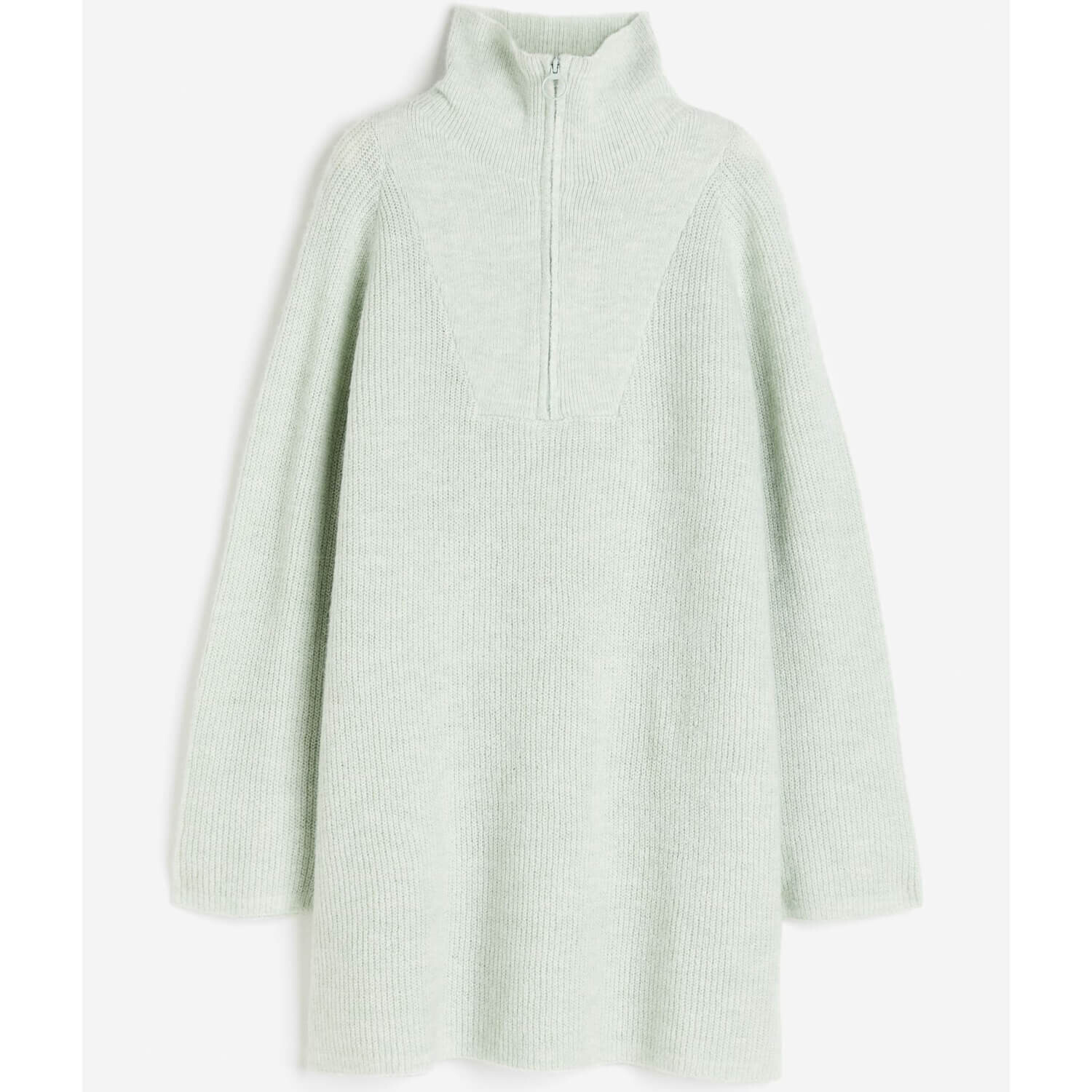 

Платье H&M Oversized Half-zip, светло-зеленый