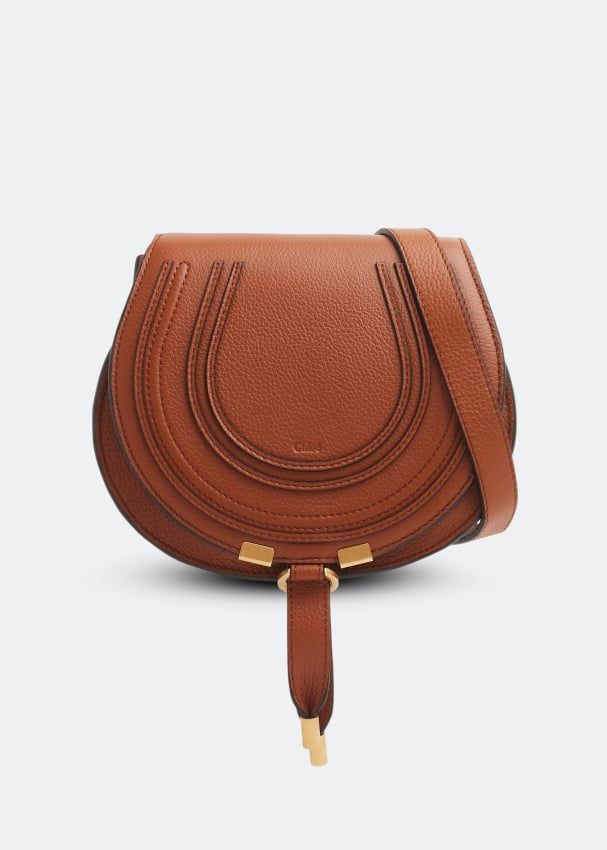 Сумка кросс-боди CHLOÉ Marcie small saddle bag, коричневый