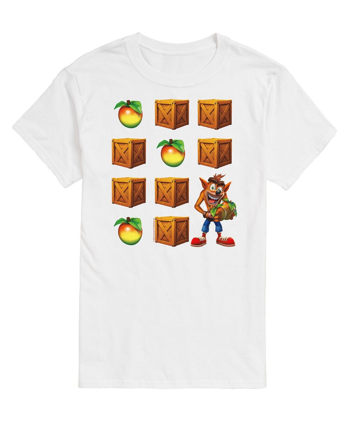 

Мужская футболка crash bandicoot crates and apples AIRWAVES, белый