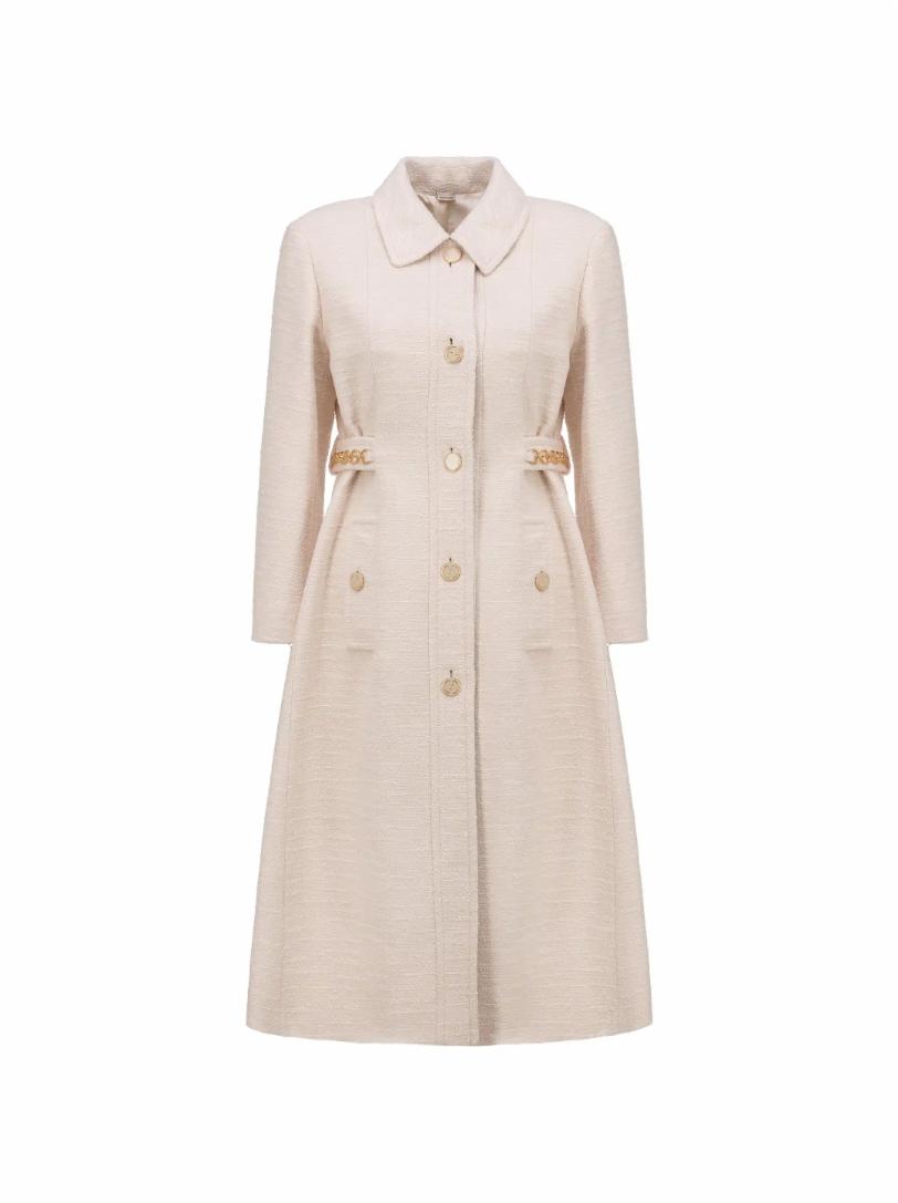 Однобортное твидовое пальто Gucci inspire пальто однобортное прямого кроя серый меланж