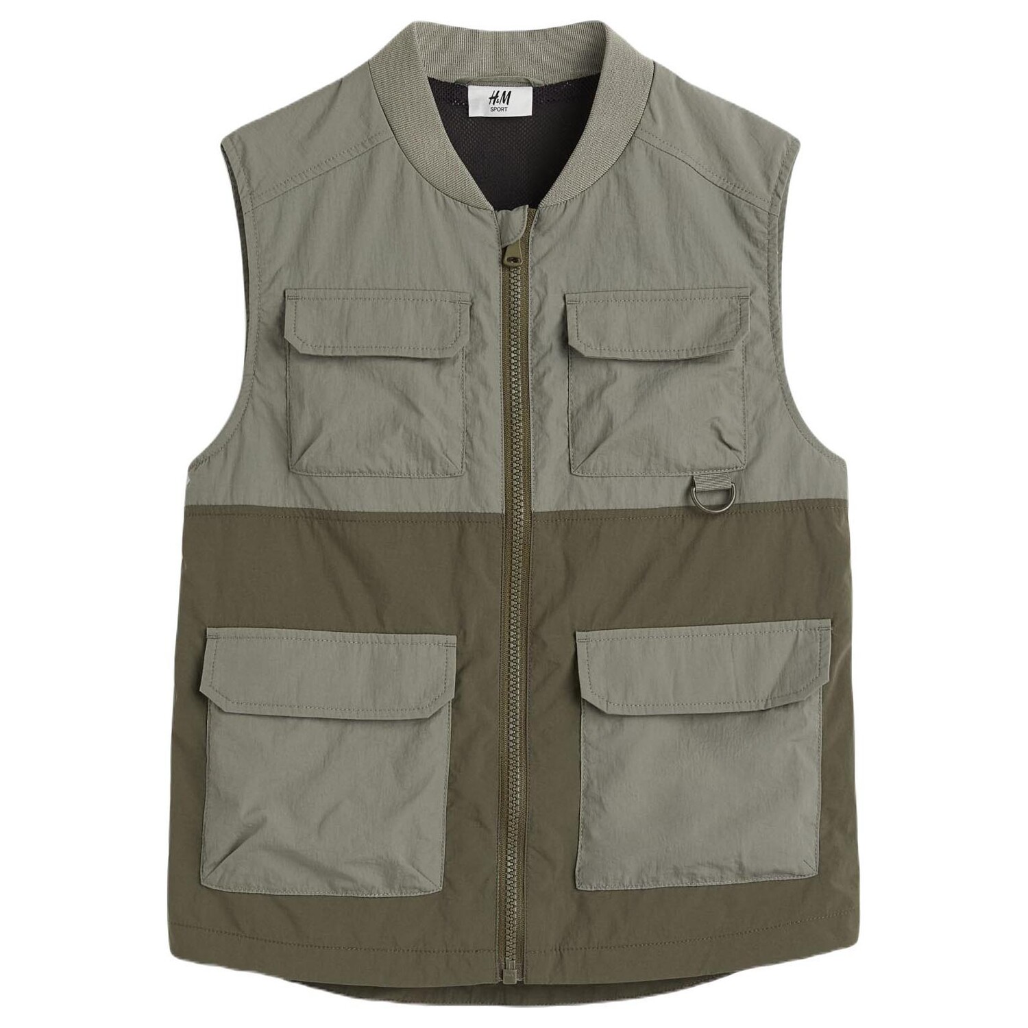 

Жилет H&M Nylon Cargo, зеленый хаки