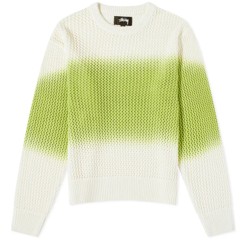 

Свитер Stussy Pigment Dyed Loose Guage, зеленый, белый