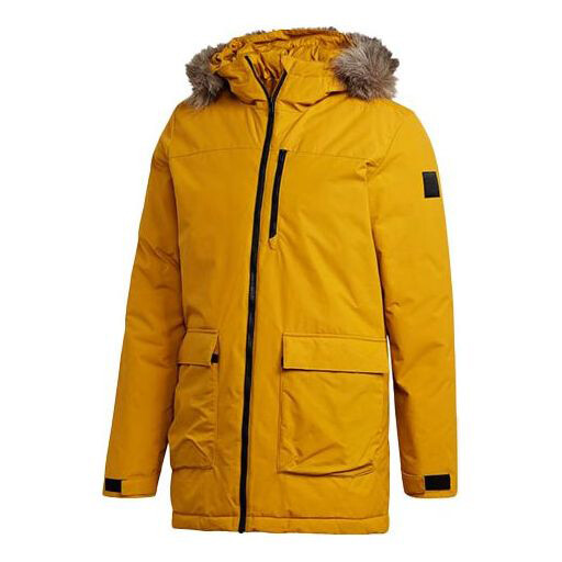 

Пуховик Adidas Xploric Windproof Casual Sports Hooded Yellow, Желтый