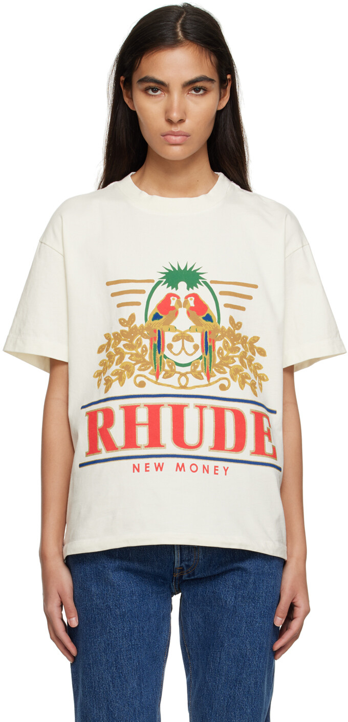 

Off-White футболка с попугаем Rhude
