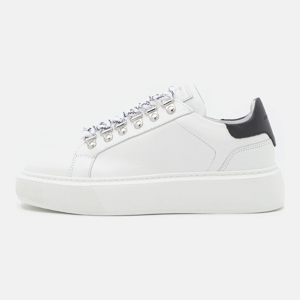 The Kooples Basket A Lacets Mouchettes white black