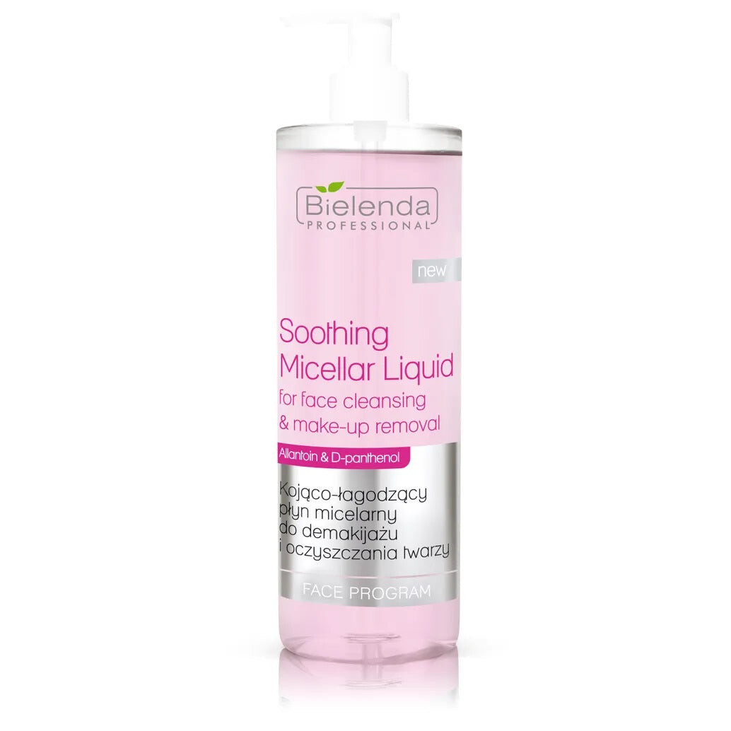 

Bielenda Professional Soothing Micellar Liquid успокаивающая и успокаивающая мицеллярная жидкость для снятия макияжа и очищения лица 500мл