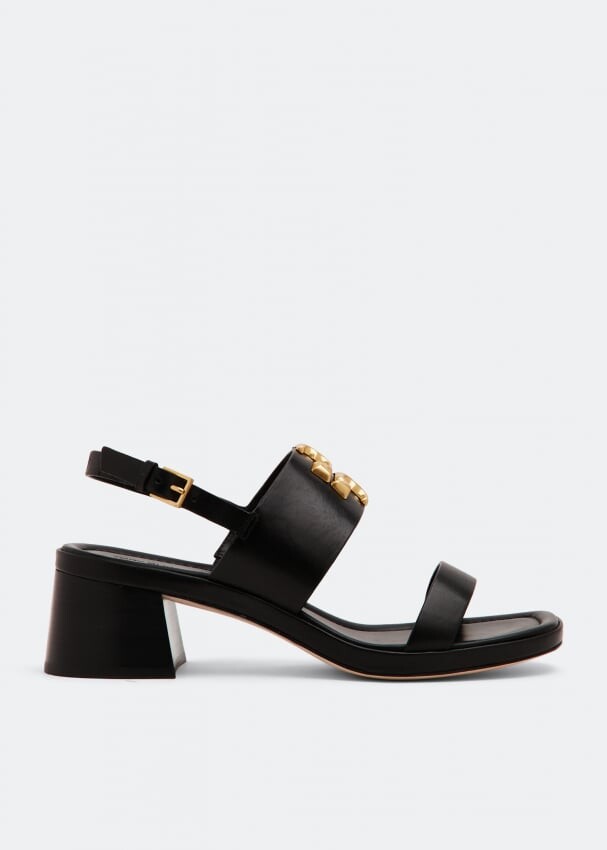 

Сандалии TORY BURCH Eleanor heel sandals, черный