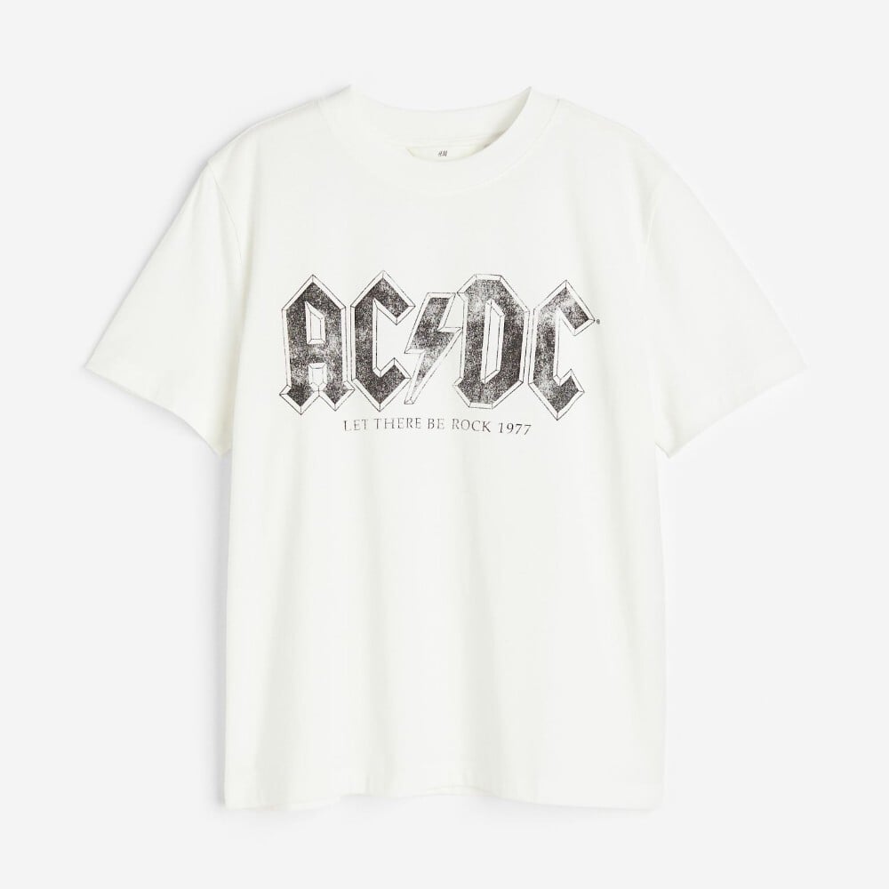 

Футболка H&M Motif AC/DC, белый