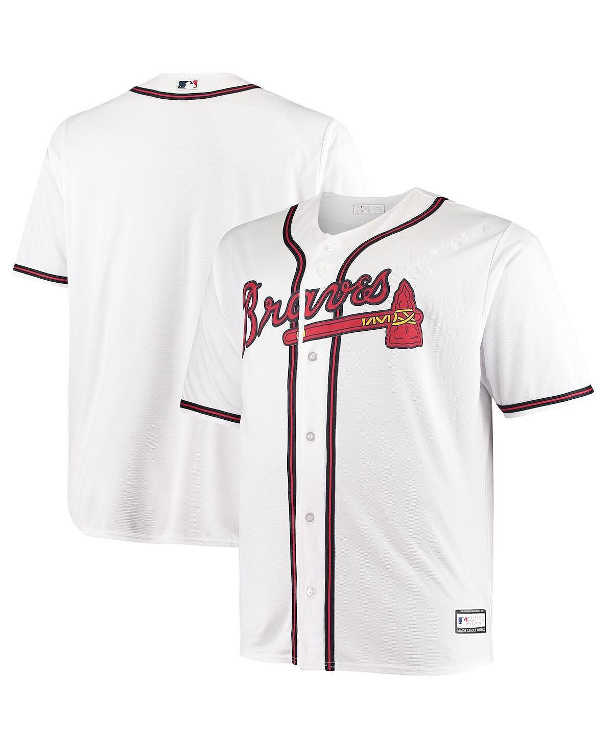 

Мужская белая копия джерси atlanta braves big and tall team Profile, белый