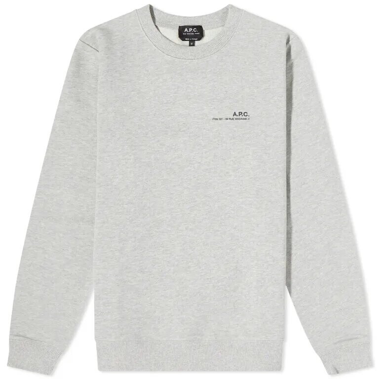 

Толстовка A.P.C. Item F Logo, серый