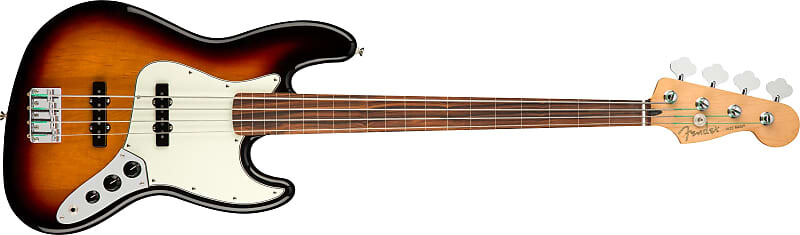 

Fender Player Jazz Bass Fretless, накладка на гриф Pau Ferro, 3 цвета Sunburst