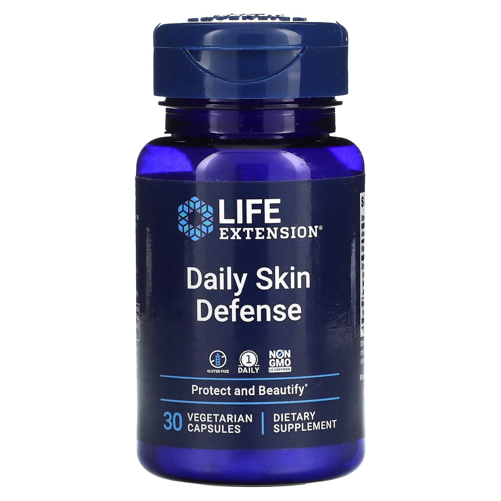 Пищевая Добавка Life Extension Daily Skin Defense, 30 вегетарианских капсул пищевая добавка life extension подвижность суставов 60 вегетарианских капсул