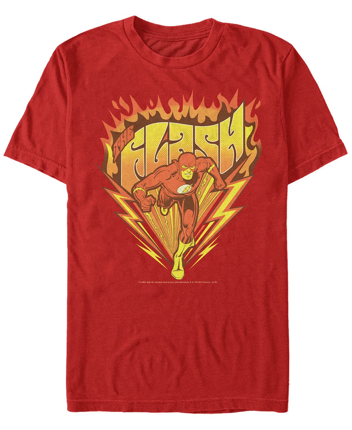 Мужская футболка с коротким рукавом с логотипом dc the flash retro fast as lightning Fifth Sun, красный цена и фото