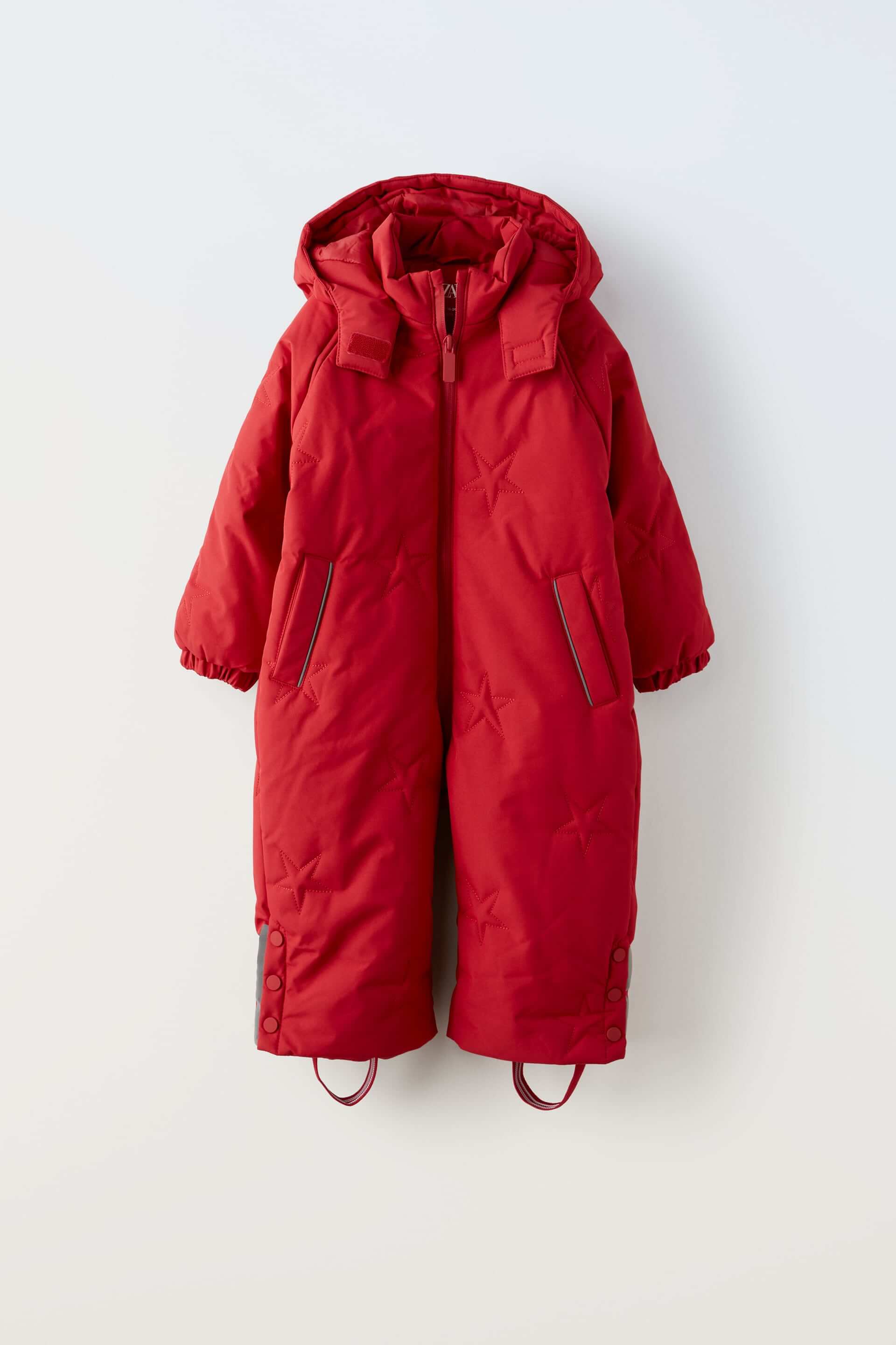 куртка zara water repellent technical чёрный Комбинезон детский Zara Water-repellent And Wind-protection, красный
