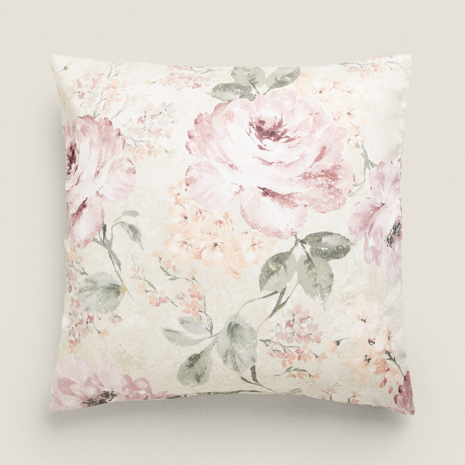

Чехол для подушки Zara Home Floral Print, белый/мультиколор