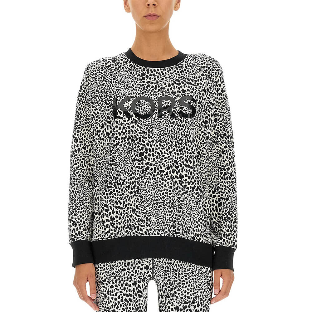 

Свитшот Michael Kors With Logo Print, белый/черный