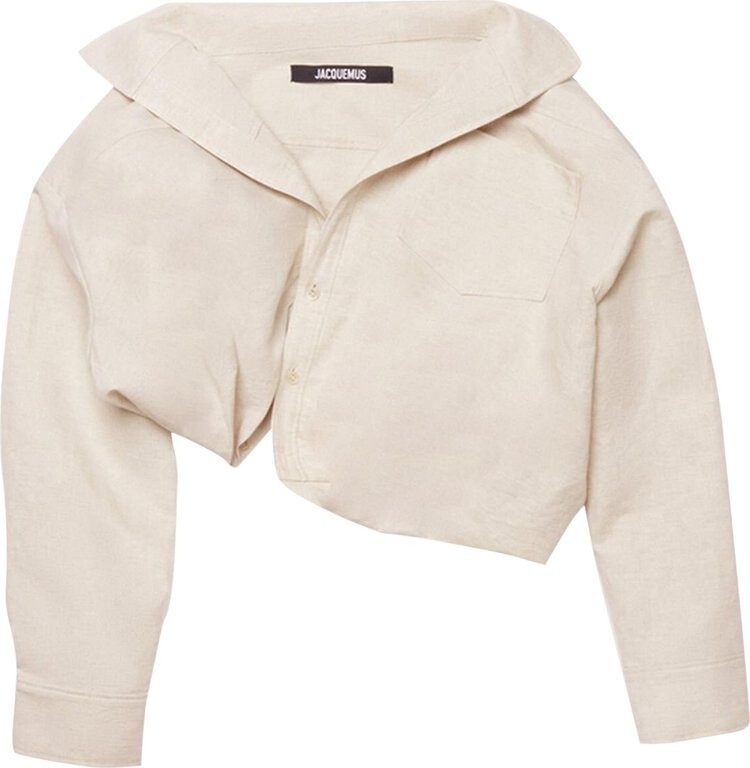 

Куртка Jacquemus La Veste Camargue Scrunched Jacket 'Light Beige', загар, Серый