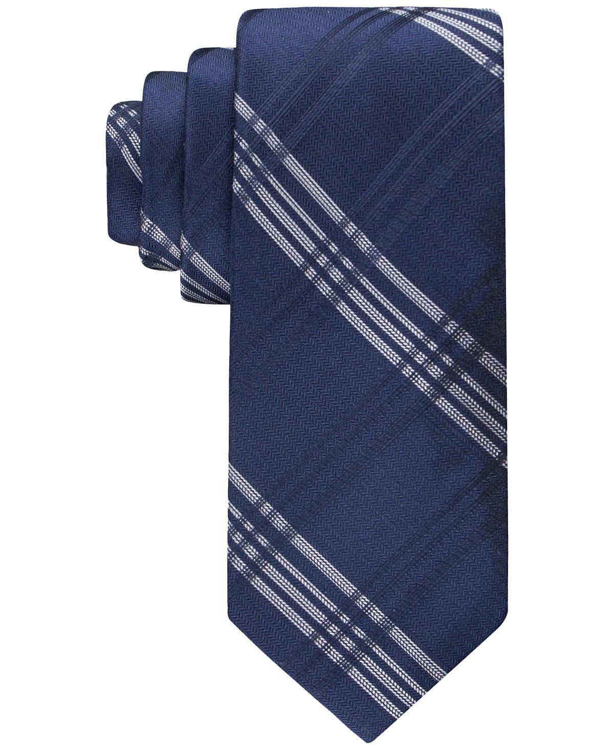 цена Мужской галстук с узором «елочка» на оконном стекле Calvin Klein