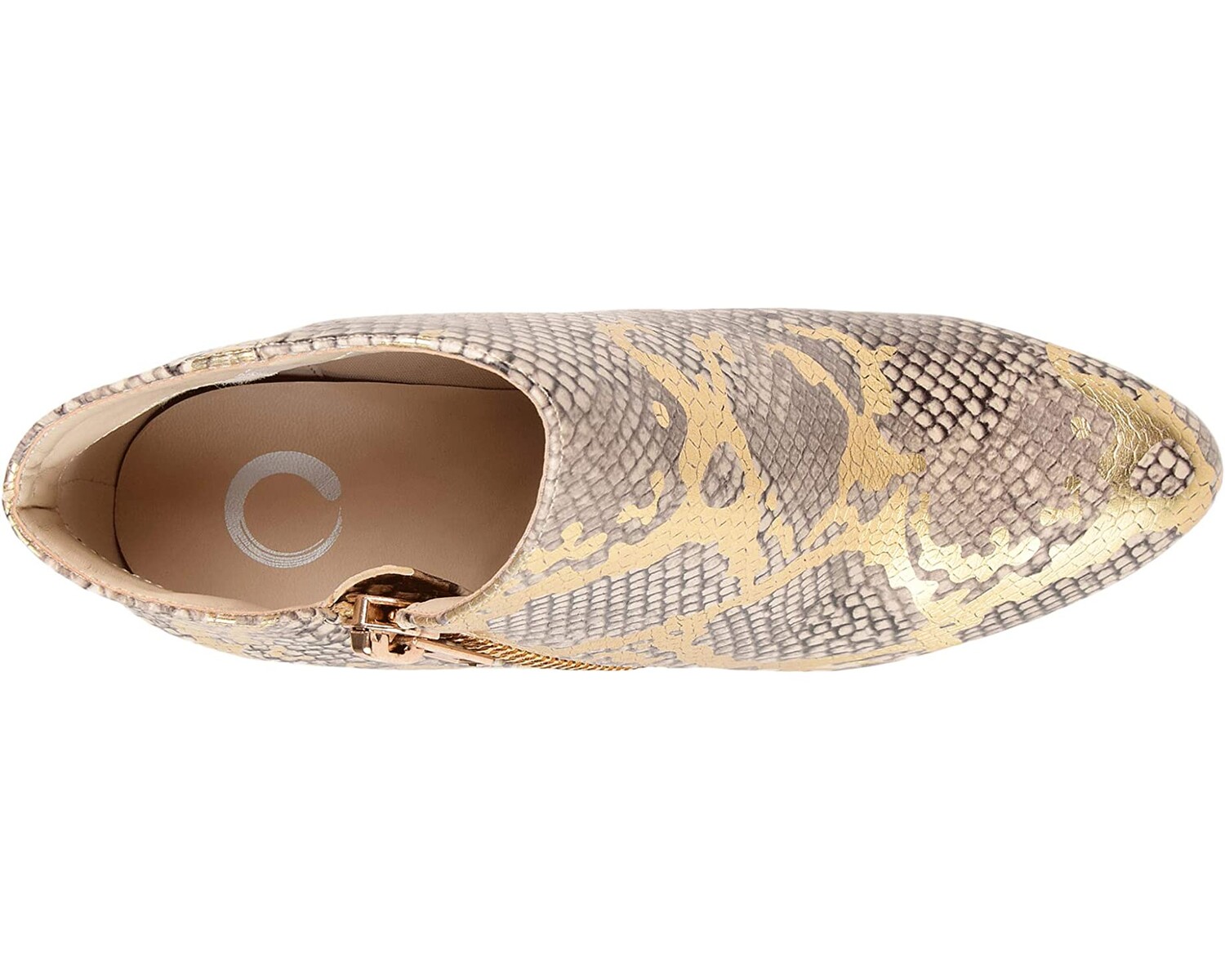 

Ботинки Comfort Foam Glam Wedge Bootie Journee Collection, золото, Желтый
