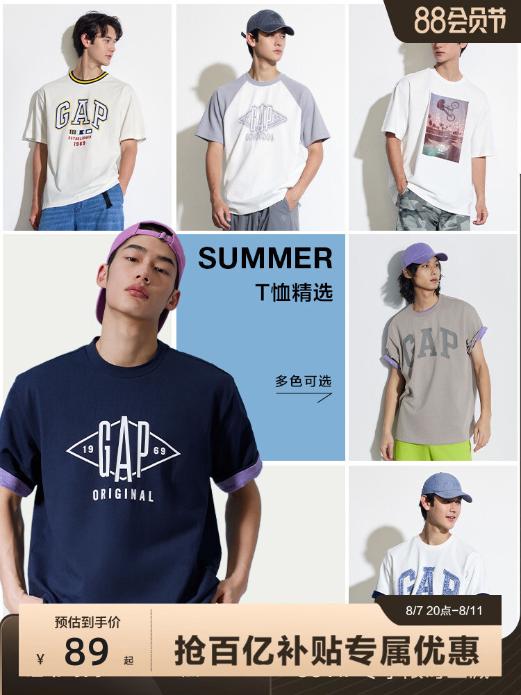 

Футболка Gap с коротким рукавом, синий