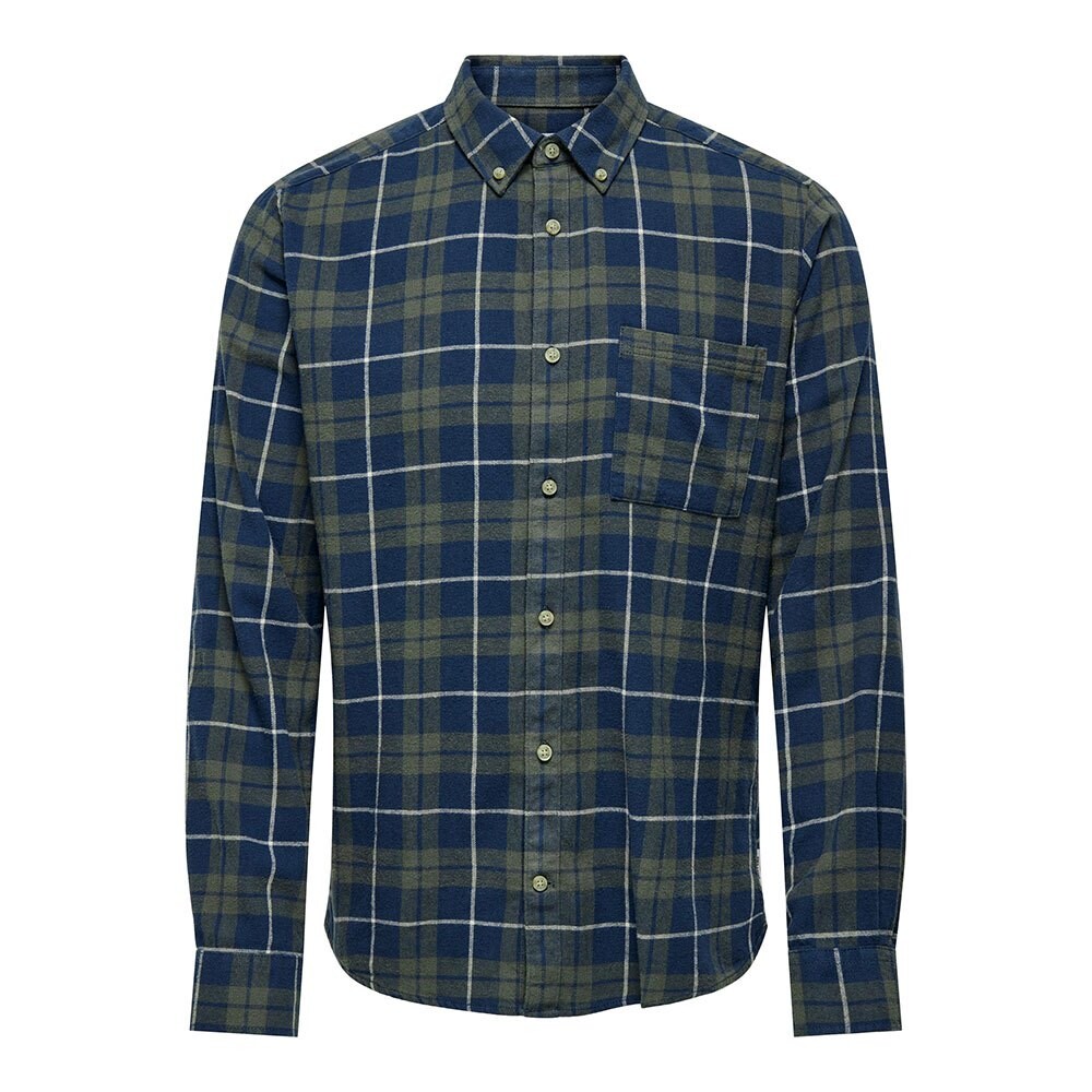 

Рубашка Only & Sons Ral Slim Check, зеленый
