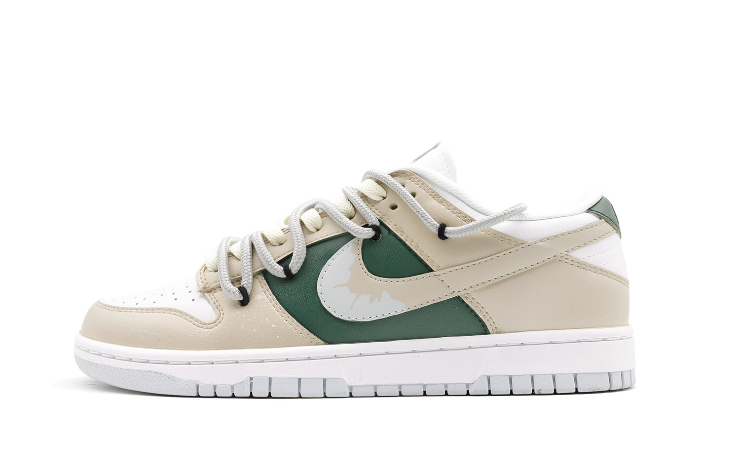 

Кроссовки Nike Dunk Skateboarding Shoes Women's Low-top Gray/White/Green/Beige, цвет Off White