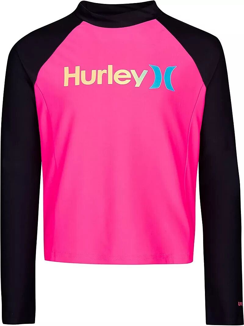 

Классический рашгард с длинными рукавами Hurley для девочек