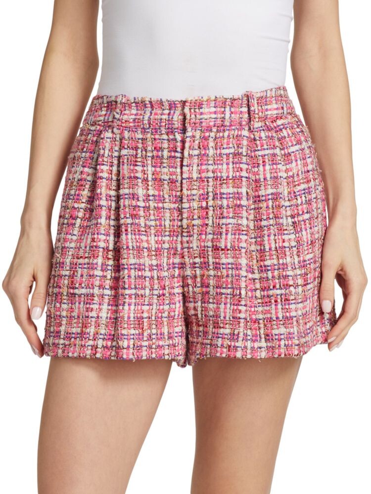 

Твидовые шорты Conry со складками Alice + Olivia, цвет Candy Multi