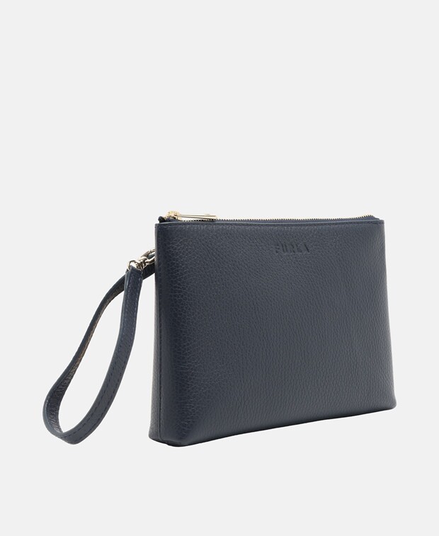 

Кожаный клатч Furla, синий
