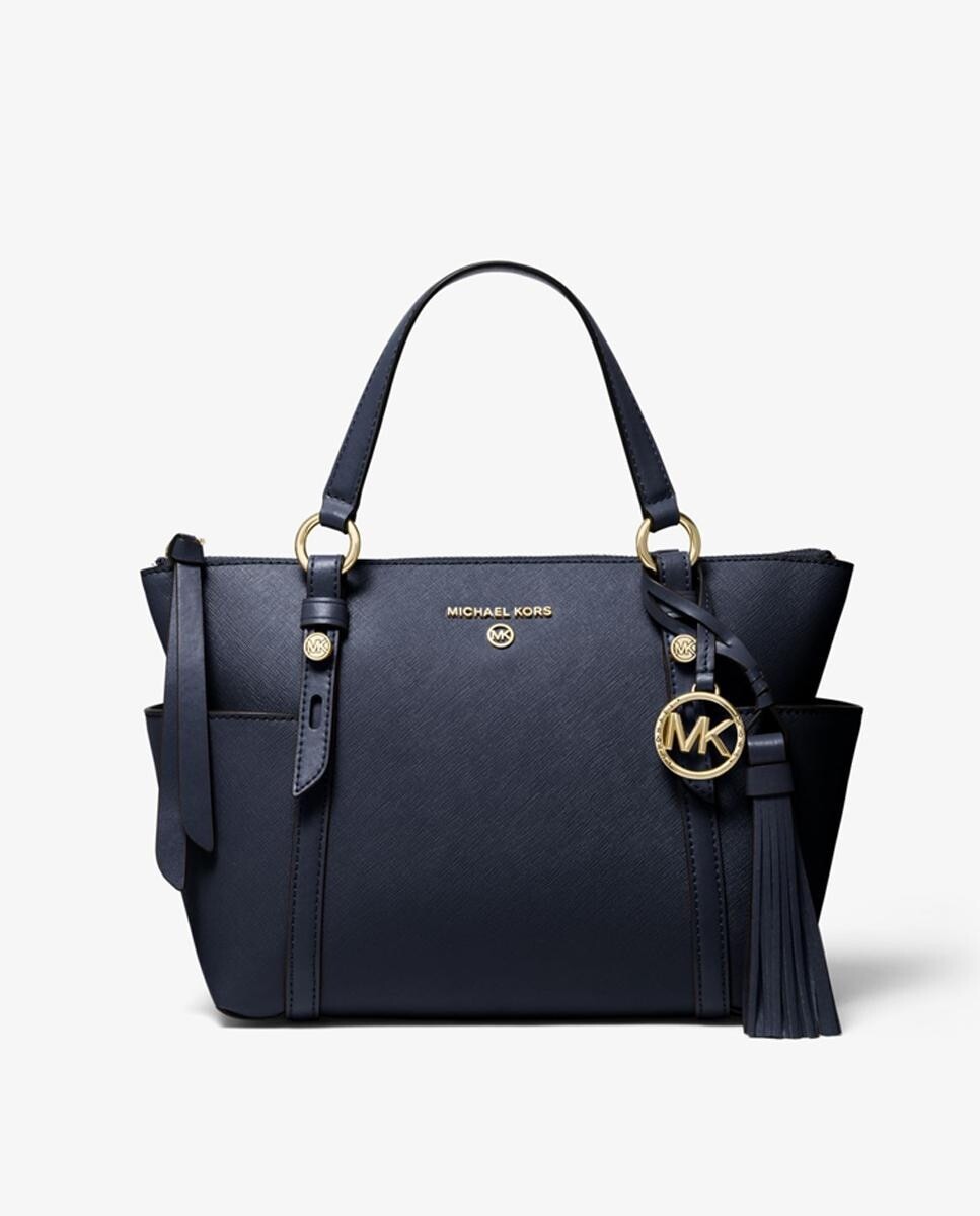 

Синяя кожаная сумка через плечо Sullivan Michael Michael Kors, синий