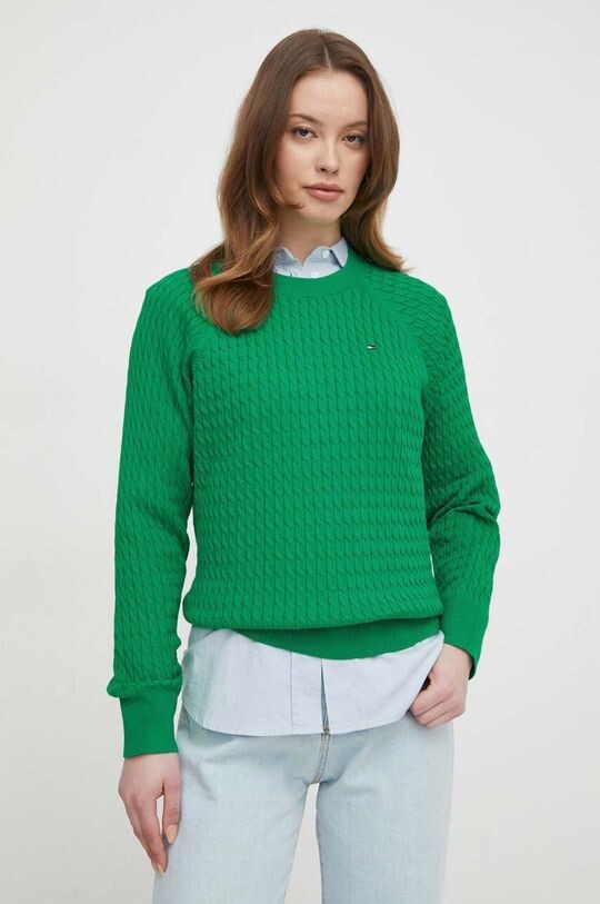 

Хлопковый свитер Tommy Hilfiger, зеленый