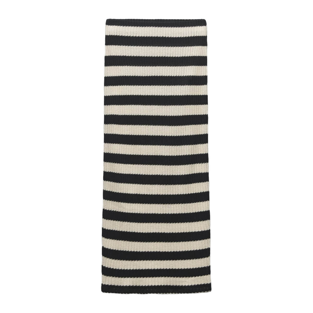 

Юбка Zara Striped Ribbed, черный/белый