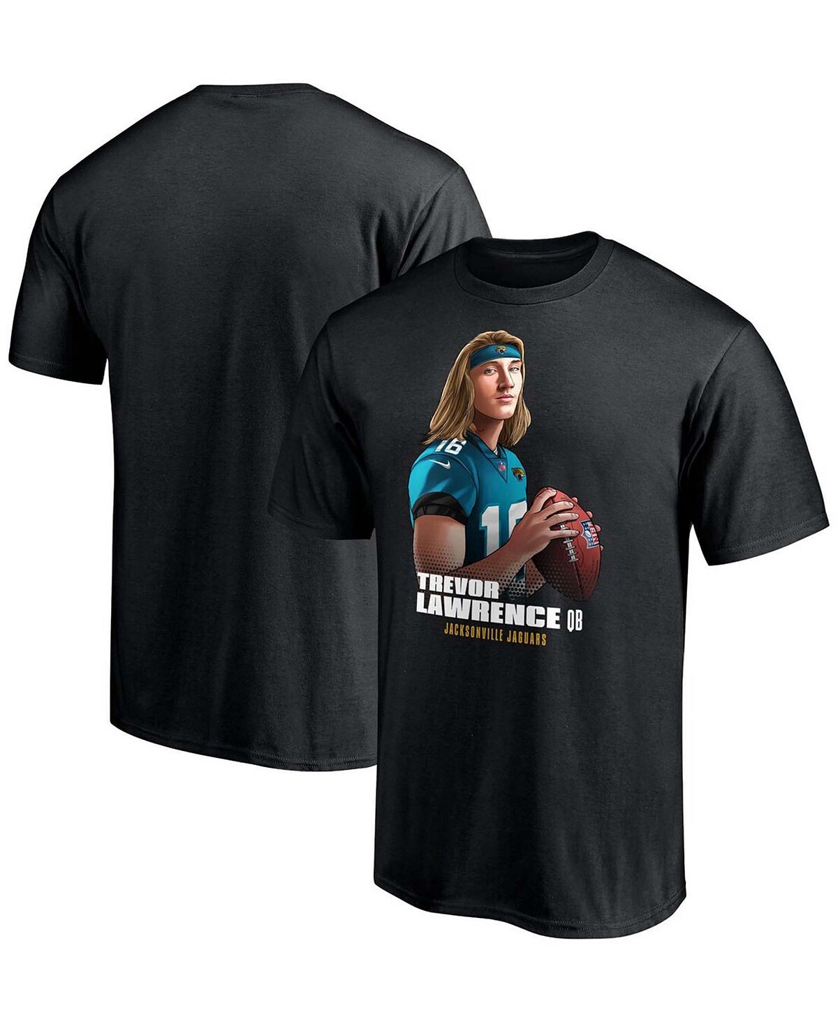 

Мужская футболка с рисунком trevor lawrence black jacksonville jaguars player Fanatics, черный